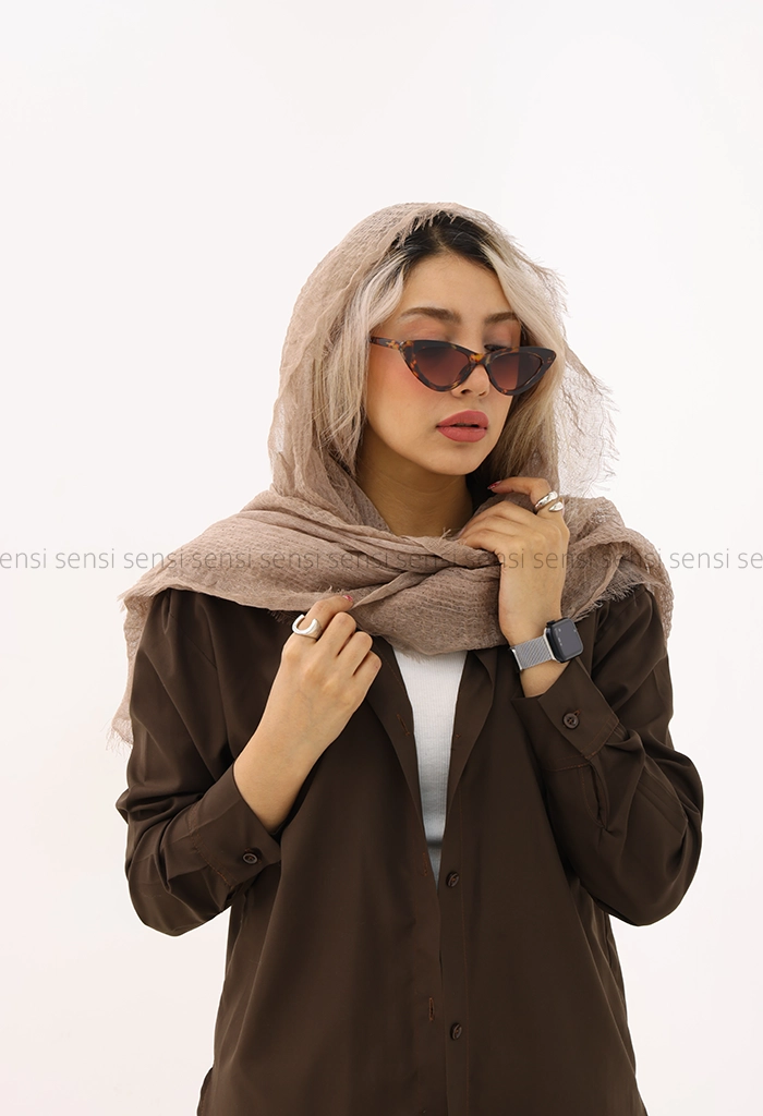 شال ساده کنفی کد1004221